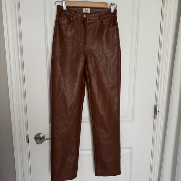 Aritzia Melina Faux Leather Pants size 0 - Picture 4 of 10